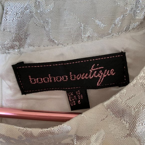 Boohoo Boutique Purple/Ivory Shiny One Piece Dress - Picture 2 of 6